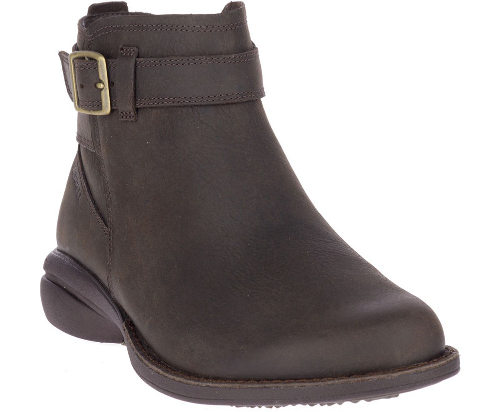 Merrell Boots Brown - Andover Bluff Waterproof - Womens 94JECOSXP